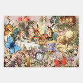 Aliceナンセンスなカーテンwonderland - Blue ラッピングペーパーシート (正面2)