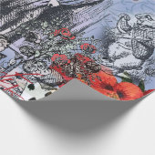 Aliceナンセンスなカーテンwonderland - Blue ラッピングペーパー (角)