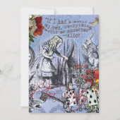 Aliceナンセンスなカーテンwonderland - Blue 招待状 (正面)