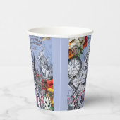 Aliceナンセンスなカーテンwonderland - Blue 紙コップ (右)