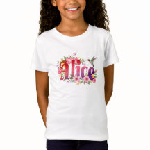 Alice - 名前入りTシャツ - 子供用