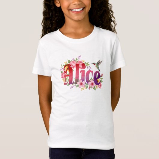 Alice - 名前入りTシャツ - 子供用 Tシャツ (正面)
