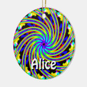 Alice （言葉を変える） セラミックオーナメント (左)