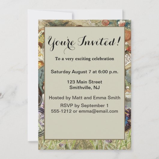 Alice Adventures Classic Wonderland Tea Party 招待状 (正面)