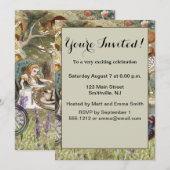 Alice Adventures Classic Wonderland Tea Party 招待状 (正面/裏面)