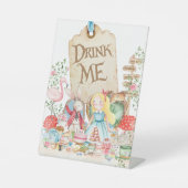 Alice Adventures Wuderland誕生日Drink Me Sign 台座サイン (正面)