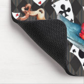 Alice an Wonderland Mousepad with Clock, Key Cards マウスパッド (コーナー)