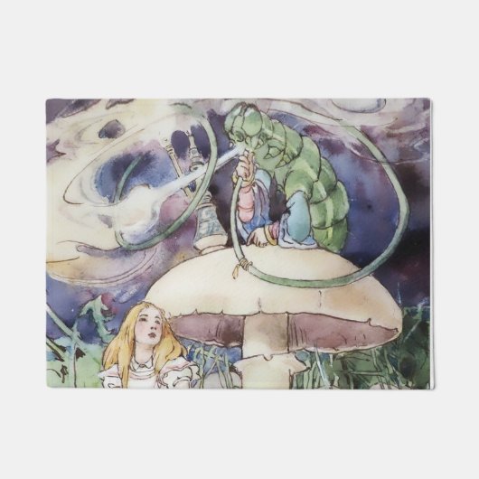 “Alice and the Caterpillar” by Alice B Woodward ドアマット (正面)