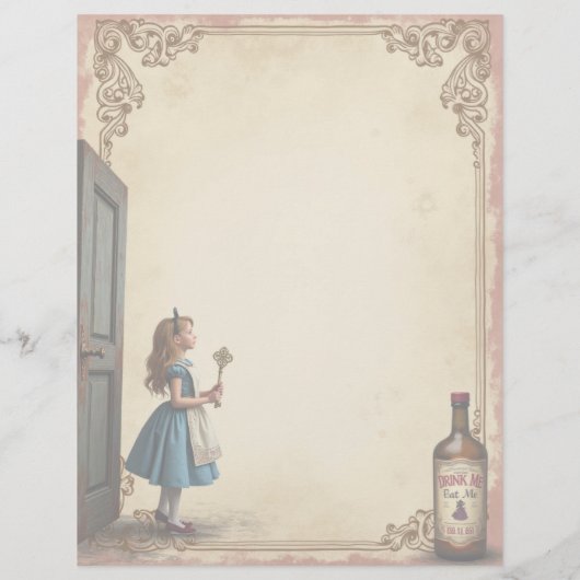 Alice and the Door Drink Me Scrapbook紙 (裏面)