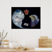 Alice and the Frog Footman ART PRINT Wonderland ポスター (キッチン)