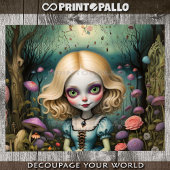 Alice and The Mad Hatter in Wonderland - Decoupage ラッピングペーパーシート