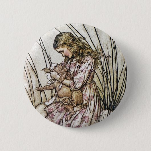 Alice and Wonderland - Pig & Pepper by Rackham 缶バッジ (正面)