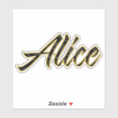 Alice black gold Lettering Aufkleber Sticker シール (シート)