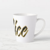 Alice black gold Lettering Latte Tasse カフェラテマグ (右)