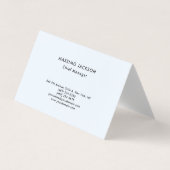 Alice Blue Stylish Plain Simple Professional Class 名刺 (正面)