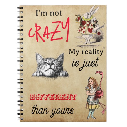 Alice - Cheshire Cat私は熱狂するない ノートブック (正面)