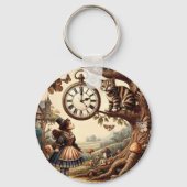 Alice & Cheshire Cat: Whimsical Wonderland Fantasy キーホルダー (裏面)