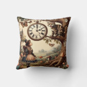 Alice & Cheshire Cat: Whimsical Wonderland Fantasy クッション (裏面)