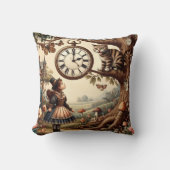 Alice & Cheshire Cat: Whimsical Wonderland Fantasy クッション (正面)