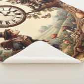 Alice & Cheshire Cat: Whimsical Wonderland Fantasy シェルパブランケット (3/4)