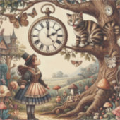 Alice & Cheshire Cat: Whimsical Wonderland Fantasy シール (正面)