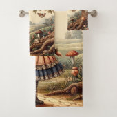 Alice & Cheshire Cat: Whimsical Wonderland Fantasy バスタオルセット (インサイチュ)