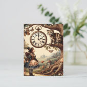 Alice & Cheshire Cat: Whimsical Wonderland Fantasy ポストカード (スタンド正面)