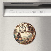 Alice & Cheshire Cat: Whimsical Wonderland Fantasy マグネット (インサイチュ (食洗機))