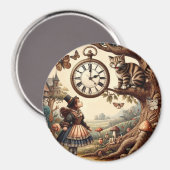 Alice & Cheshire Cat: Whimsical Wonderland Fantasy マグネット (正面/裏面)