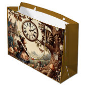 Alice & Cheshire Cat: Whimsical Wonderland Fantasy ラージペーパーバッグ (裏面アングル)