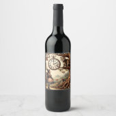 Alice & Cheshire Cat: Whimsical Wonderland Fantasy ワインラベル (正面)