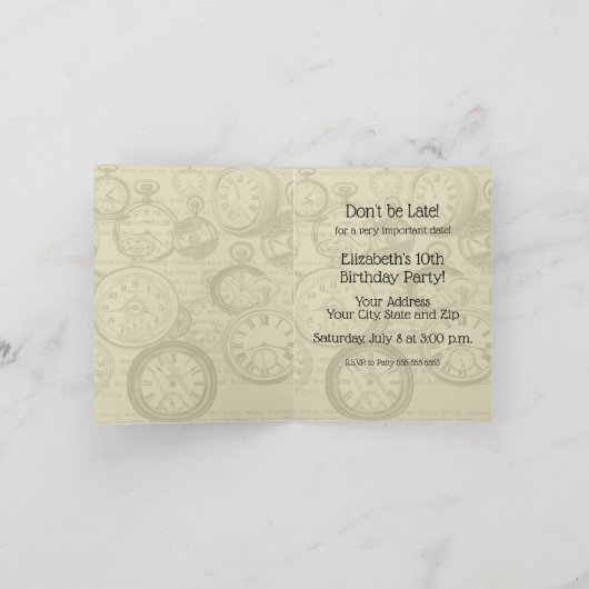 Alice & Cheshire Cat: Whimsical Wonderland Fantasy 招待状 (内部)