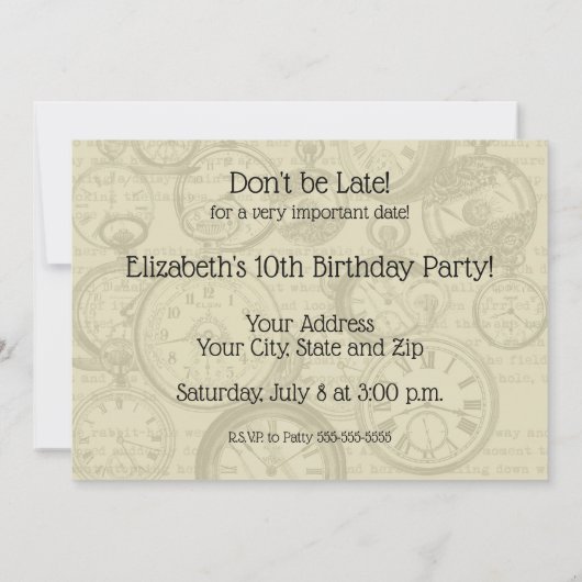 Alice & Cheshire Cat: Whimsical Wonderland Fantasy 招待状 (裏面)