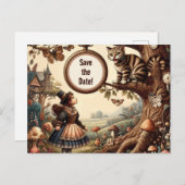 Alice & Cheshire Cat: Whimsical Wonderland Fantasy 案内ポストカード (正面/裏面)