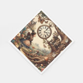 Alice & Cheshire Cat: Wonderland お洒落ファンタジー スタンダードランチョンナプキン (角)