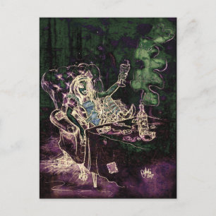 Alice Drink Absinthe Now （陰性） ポストカード