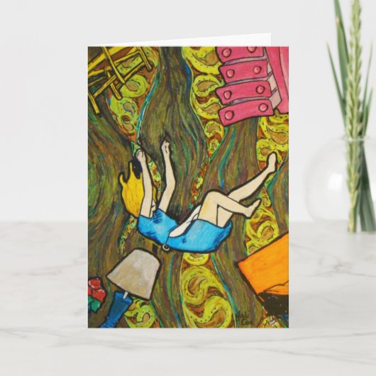 Alice Falling Greeting Card カード (正面)