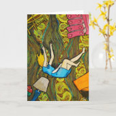 Alice Falling Greeting Card カード (黄色い花)