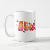 Alice - Floral and Bee Design Mug コーヒーマグカップ (左)