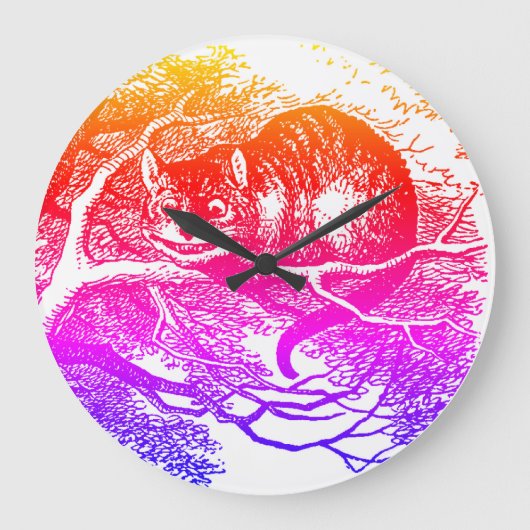 Alice im Wunderland – Alice in Wonderland – Cat ラージ壁時計 (正面)