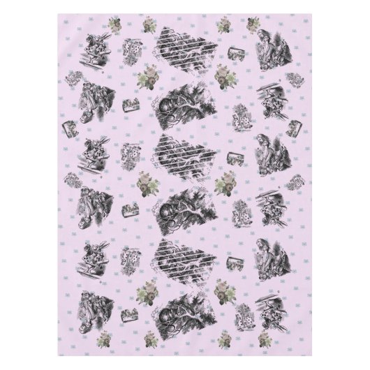 Alice im Wunderland – Alice in Wonderland pastel テーブルクロス (正面)
