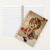 Alice in お洒落 Wonderlandヴィンテージ ノートブック (内側)