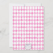 Alice in お洒落 Wonderland Baby Shower 招待状 (裏面)