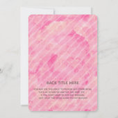 Alice in お洒落 Wonderland Baby Shower 招待状 (裏面)