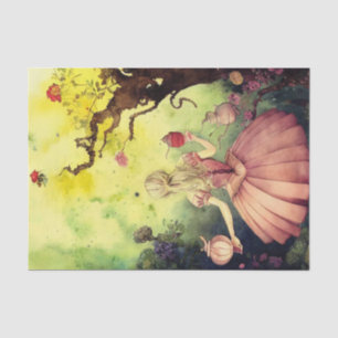 Alice in お洒落 Wonderland Decompage 薄葉紙