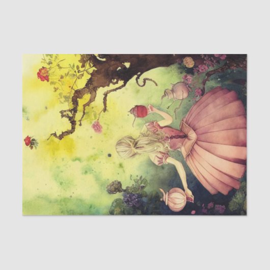 Alice in お洒落 Wonderland Decompage 薄葉紙 (正面)