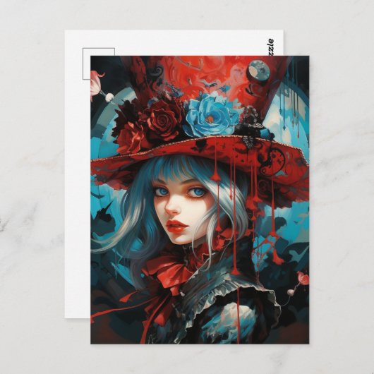 Alice in a Red Top Hat ポストカード (正面/裏面)