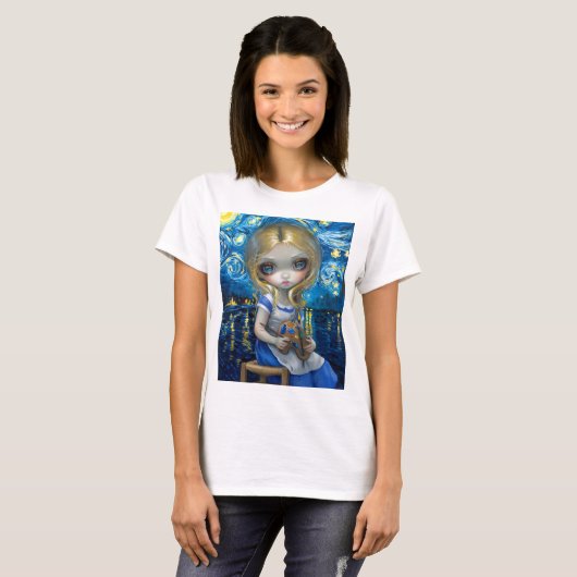 "Alice in a Van Gogh Nocturne" Tシャツ (正面フル)