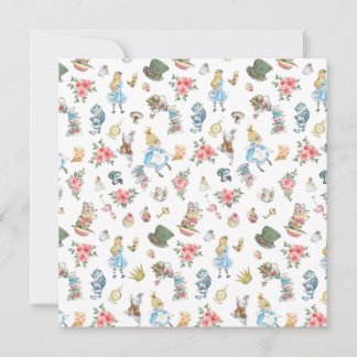 Alice in Onederlandをテーマにした誕生日パーティナプキンス 招待状