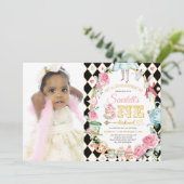 Alice in ONEderland不機嫌ティーパーティー1st誕生日 招待状 (スタンド正面)